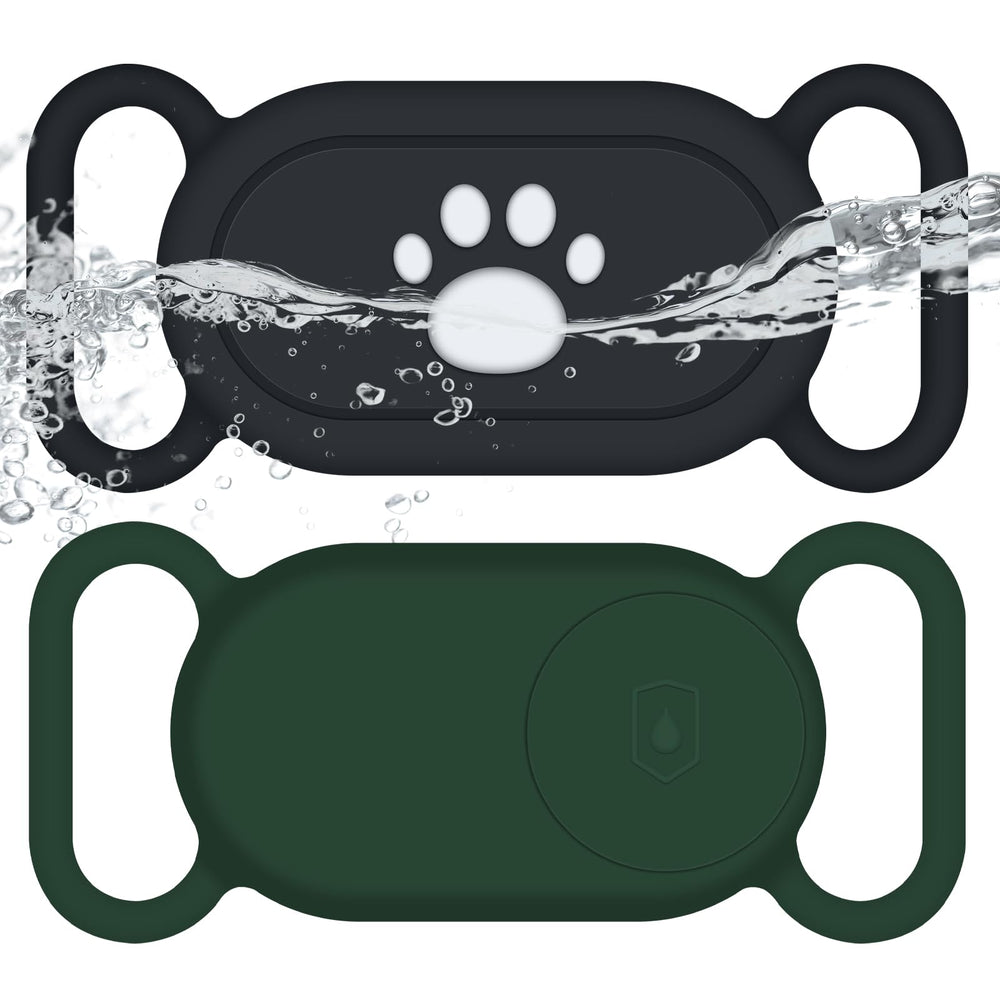 SZJCLTD SmartTag2 dog collar holder in black provides a secure fit for active pets.