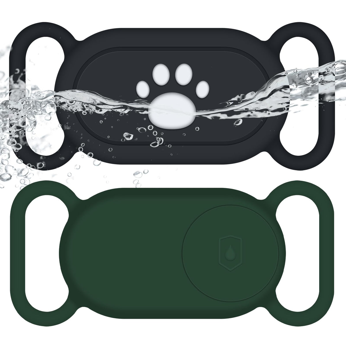 SZJCLTD SmartTag2 dog collar holder in black provides a secure fit for active pets.
