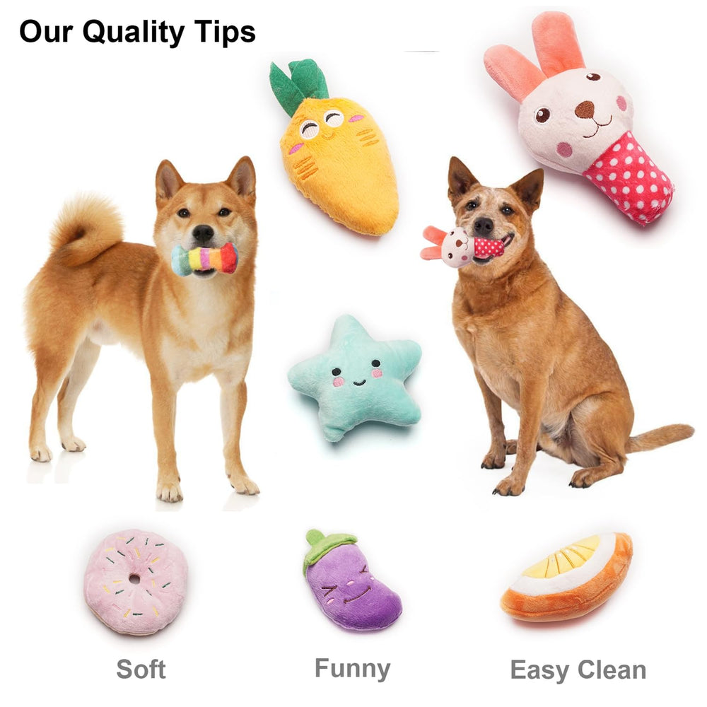 SZKOKUHO banana plush squeaky toy keeps small dogs engaged during fetch