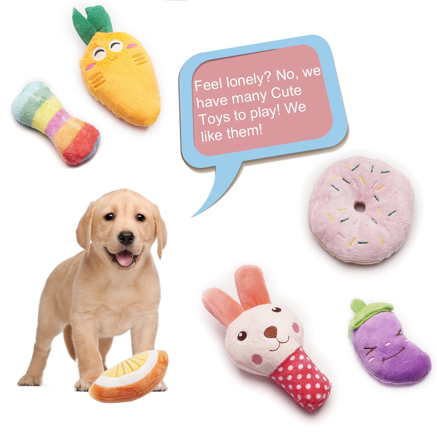 SZKOKUHO chili plush squeaker for small dogs sparks playful bursts during training