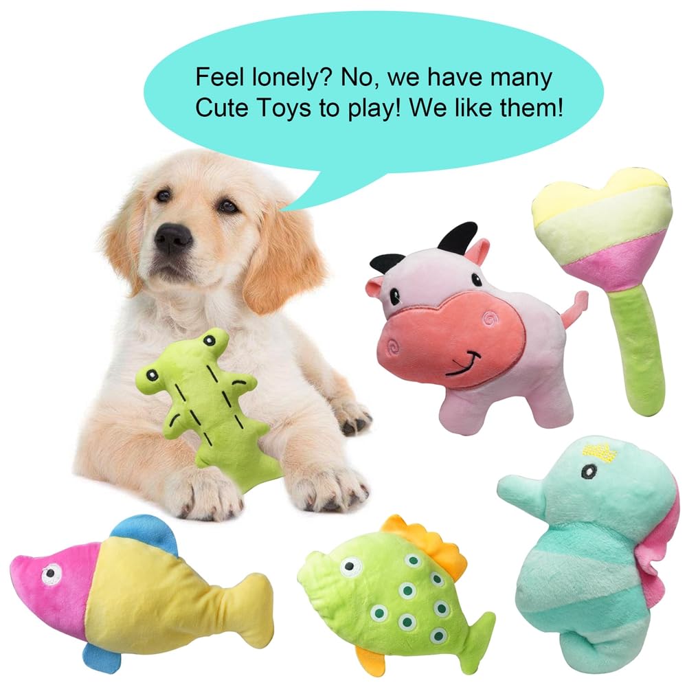SZKOKUHO dinosaur squeaky toy adds variety to puppy playtime