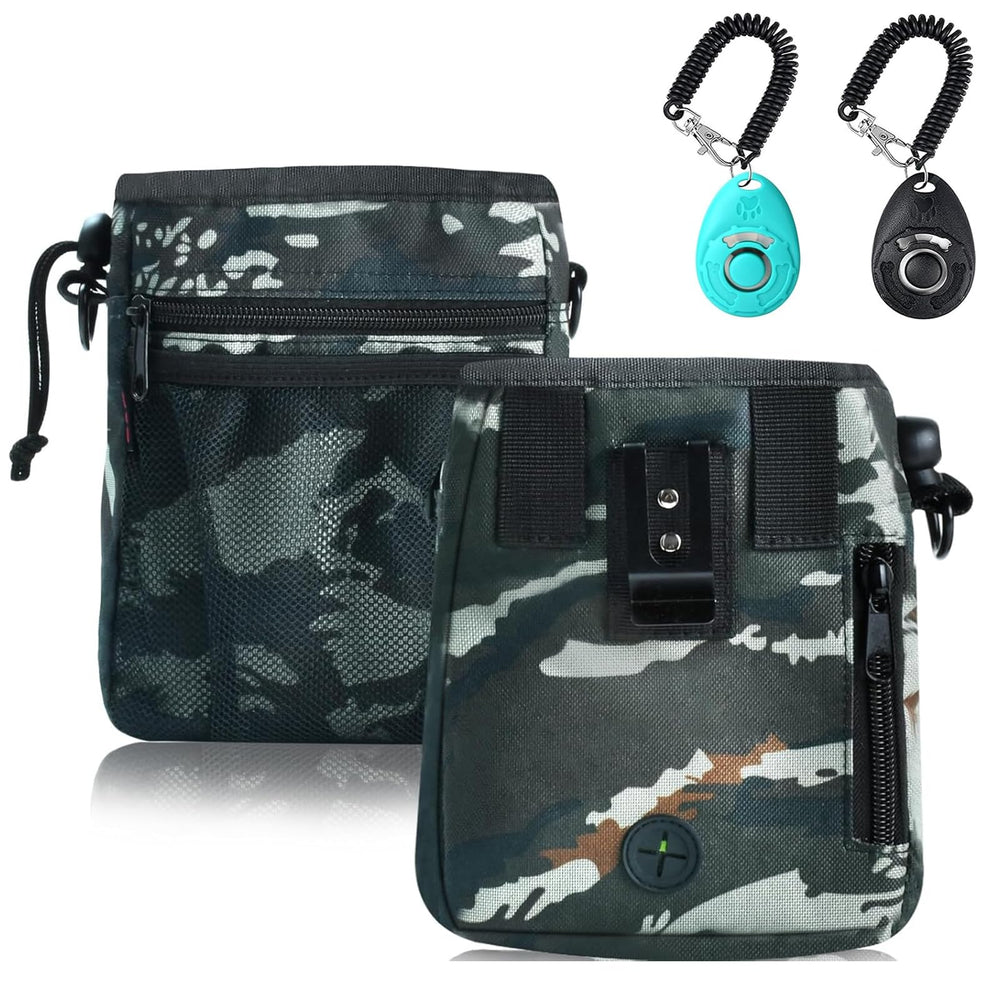 SZO dog treat pouch camo multiwear — versatile wear options for hands-free training.