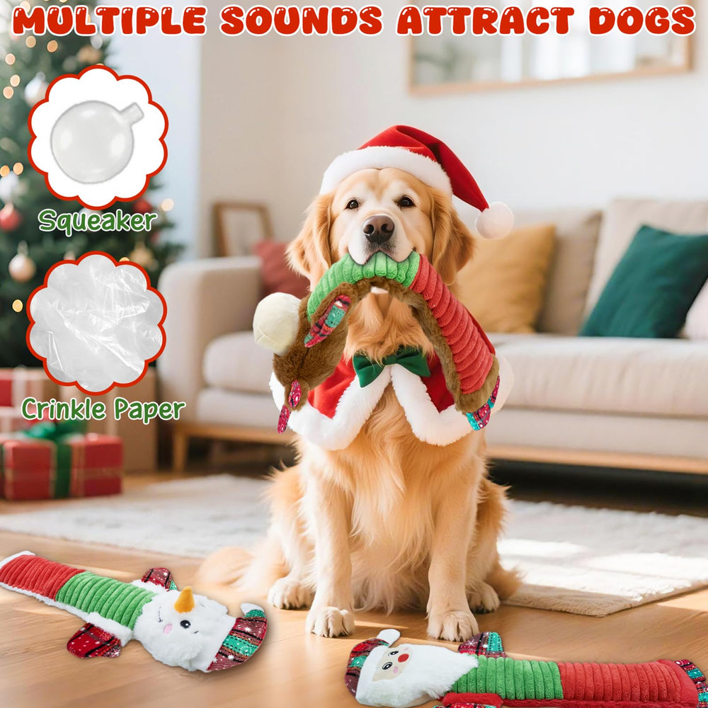 SZXHTOMG Papá Noel perro juguete sin relleno seguro