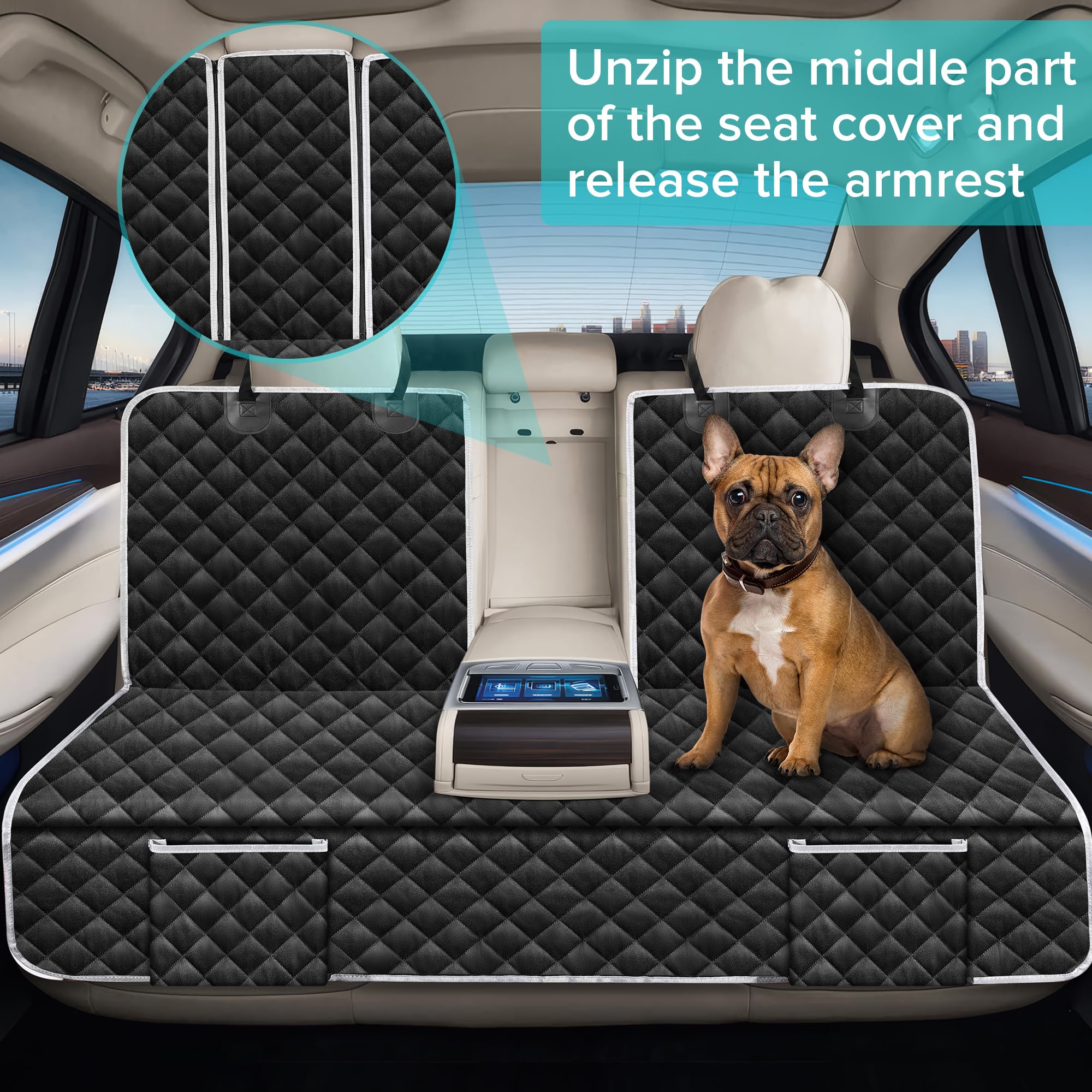 szyuchen dog car seat cover easy-clean wipeable fabric for busy households