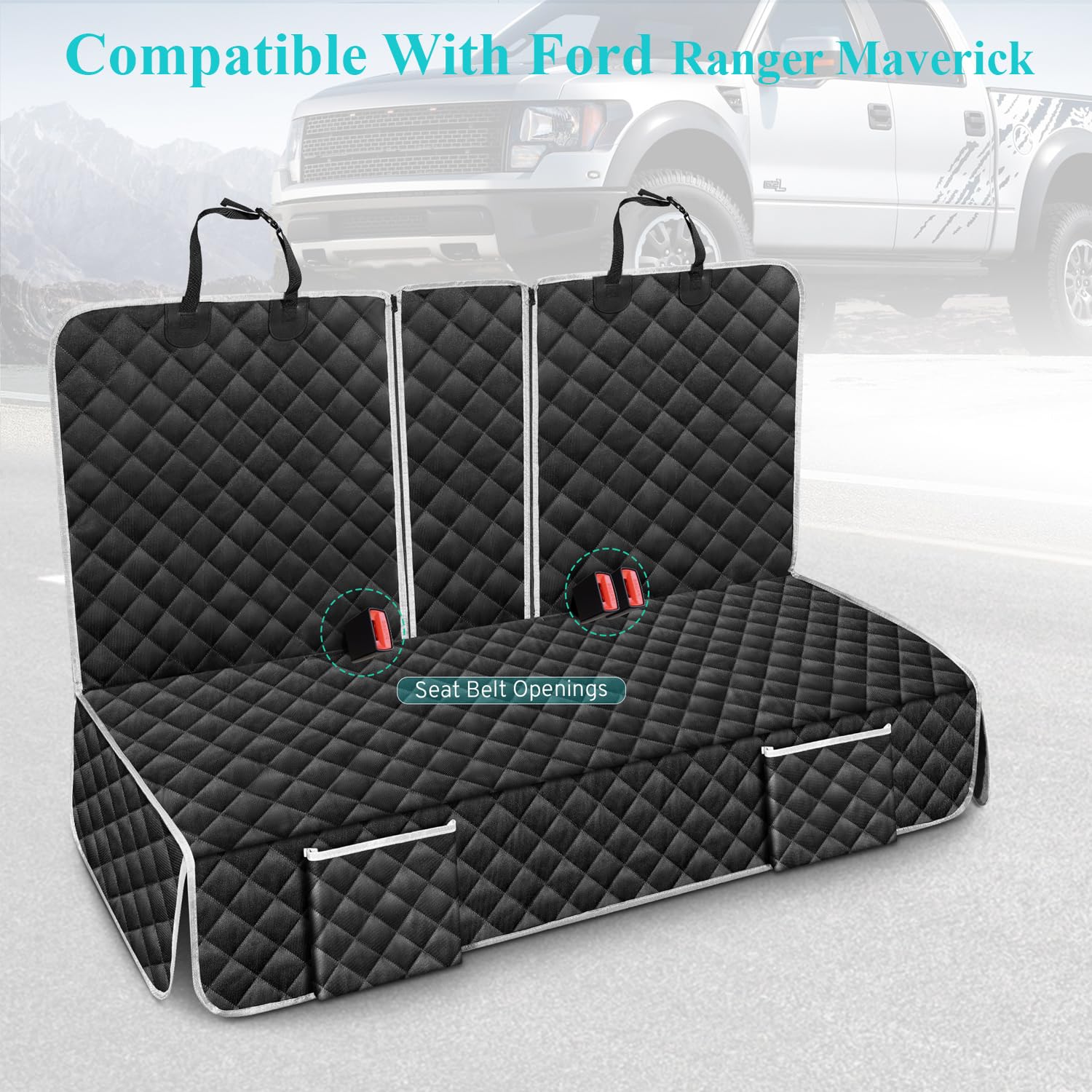 szyuchen Ford Ranger/Maverick four-door fit protects the entire back seat.