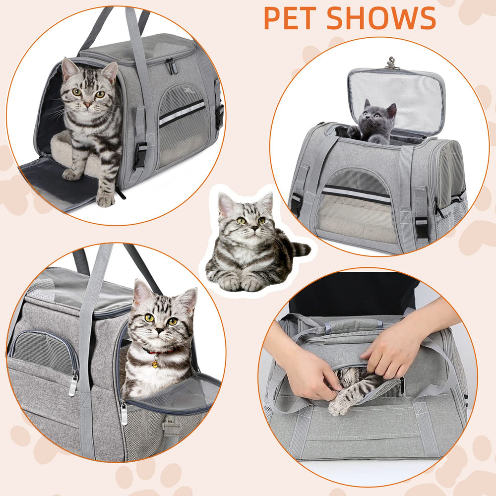 SZZJKJ soft Oxford fabric carrier provides a cozy ride for pets.