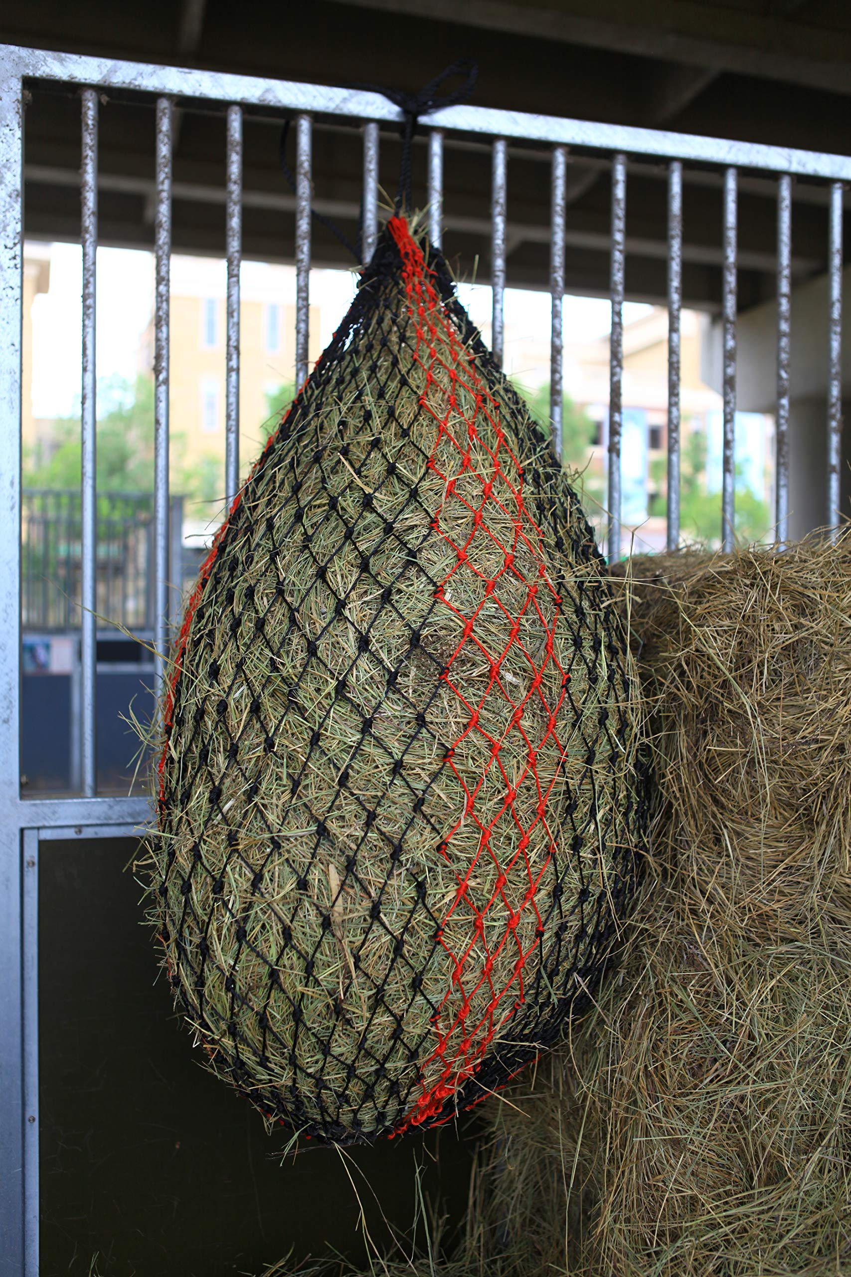T TEKE Deluxe Slow Hay Feeder holes detail highlights 1-3/4 inch mesh