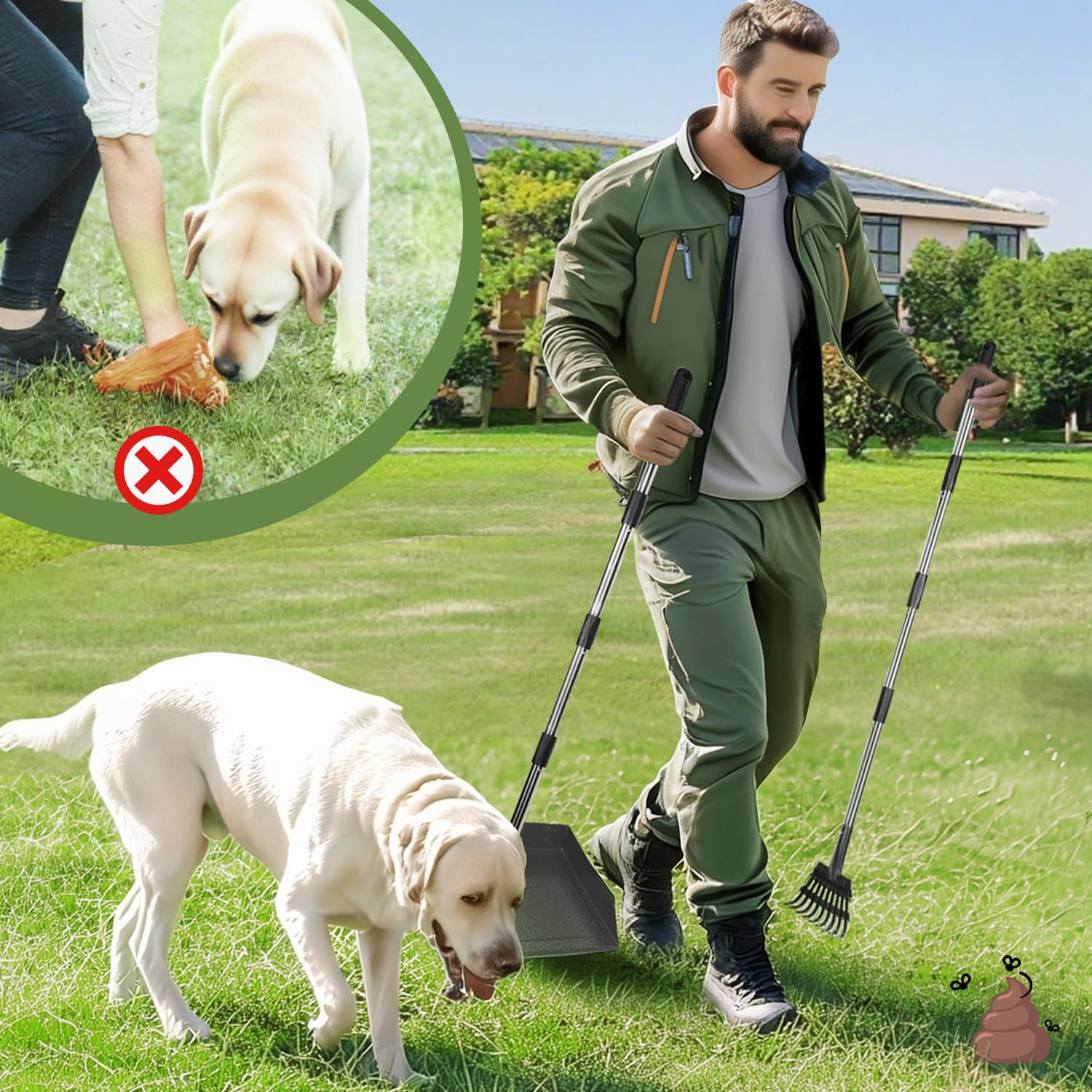 T2Y Pooper Scooper multi-season-use handles lawn, snow, and autumn debris.
