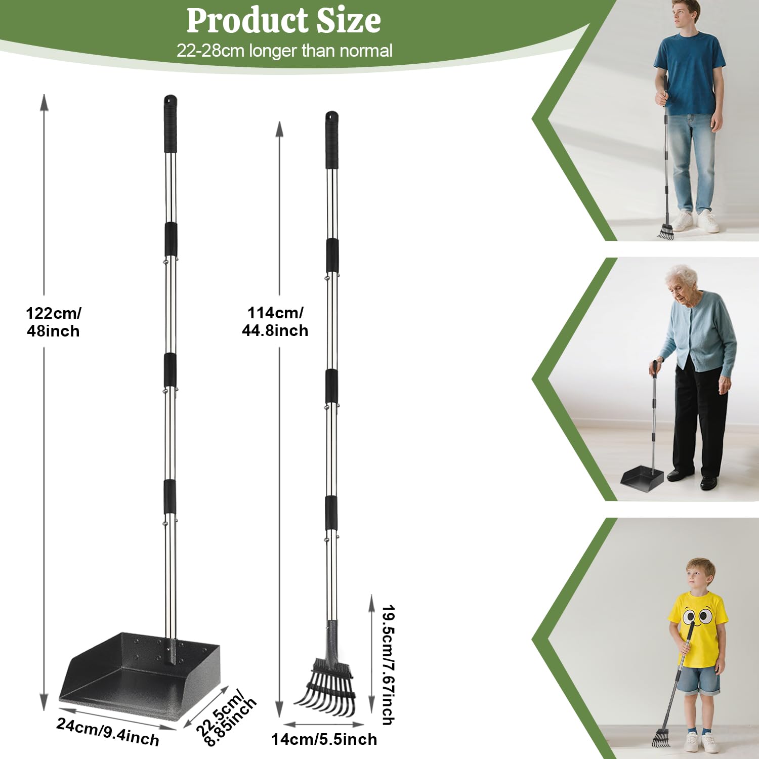 T2Y Pooper Scooper oversized tray-capacity enables fewer trips to dump.