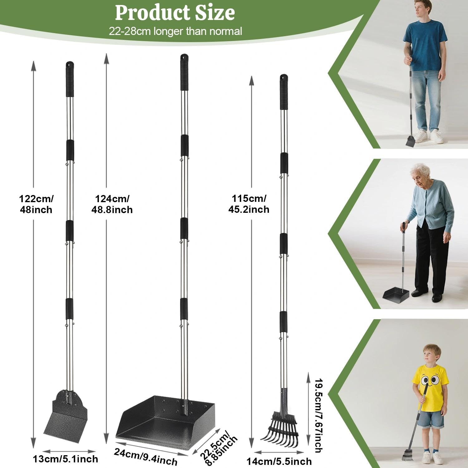 T2Y Pooper Scooper oversized tray captures more waste and debris.