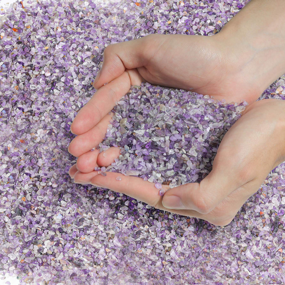 T4U Amethyst crushed chips close-up for planter decor