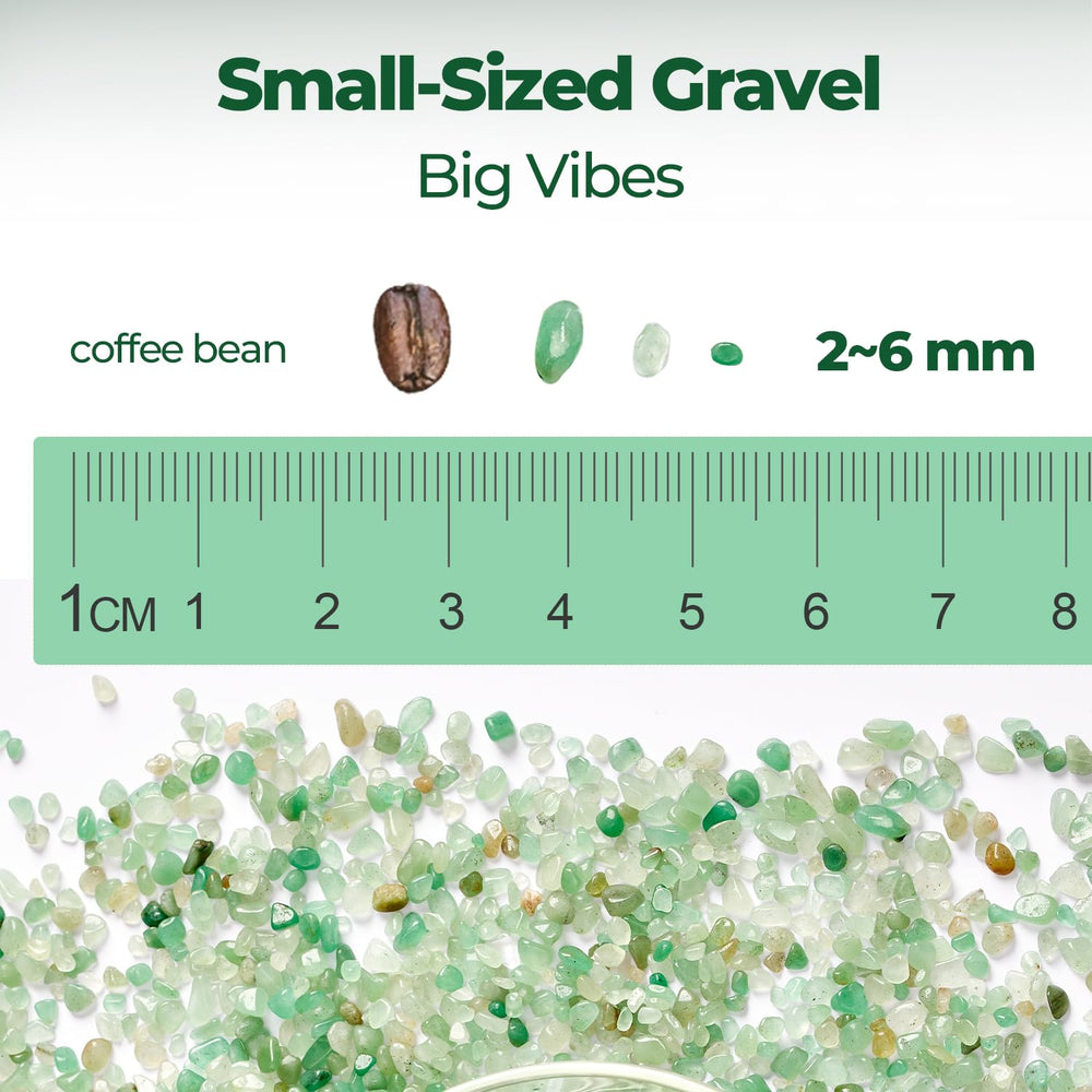 T4U green aventurine chips for plant top dressing and decor