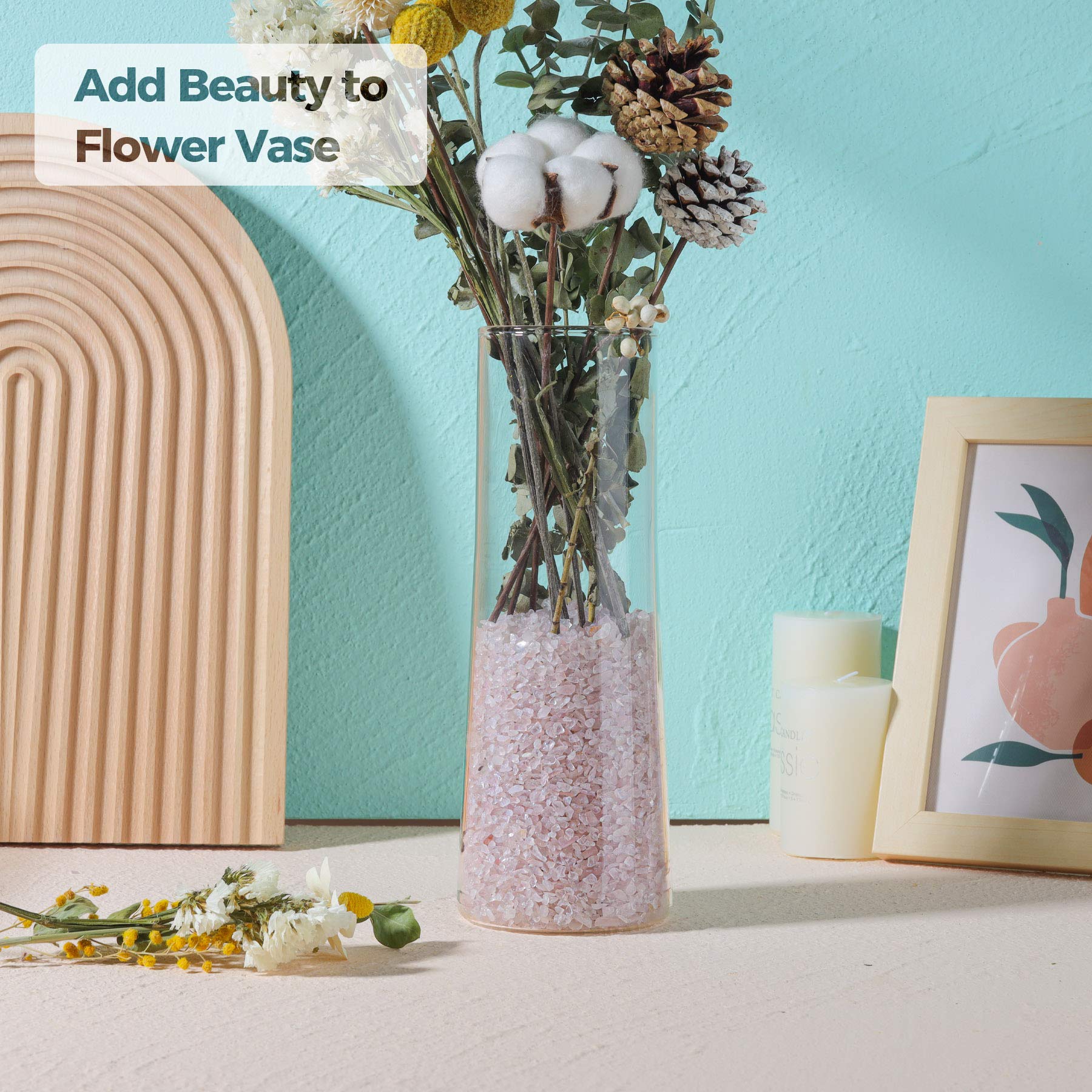 T4U rose quartz chips as aquarium gravel for gentle ambiance