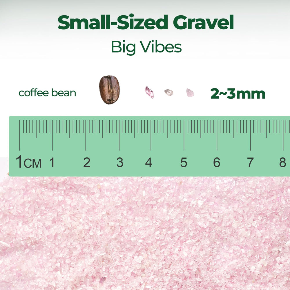 T4U rose quartz chips used as plant top dressing
