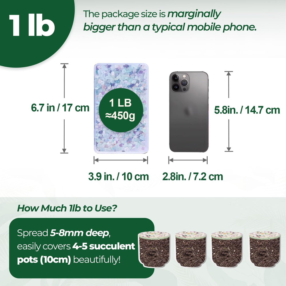 T4U succulent top dressing crystal chips ideal for chic plant aesthetics.