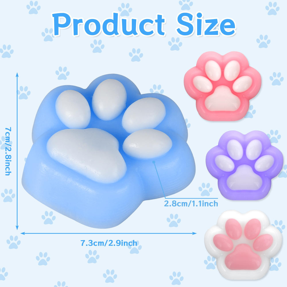 Taba white cat paw squishy close-up highlighting soft texture for fidgeting.