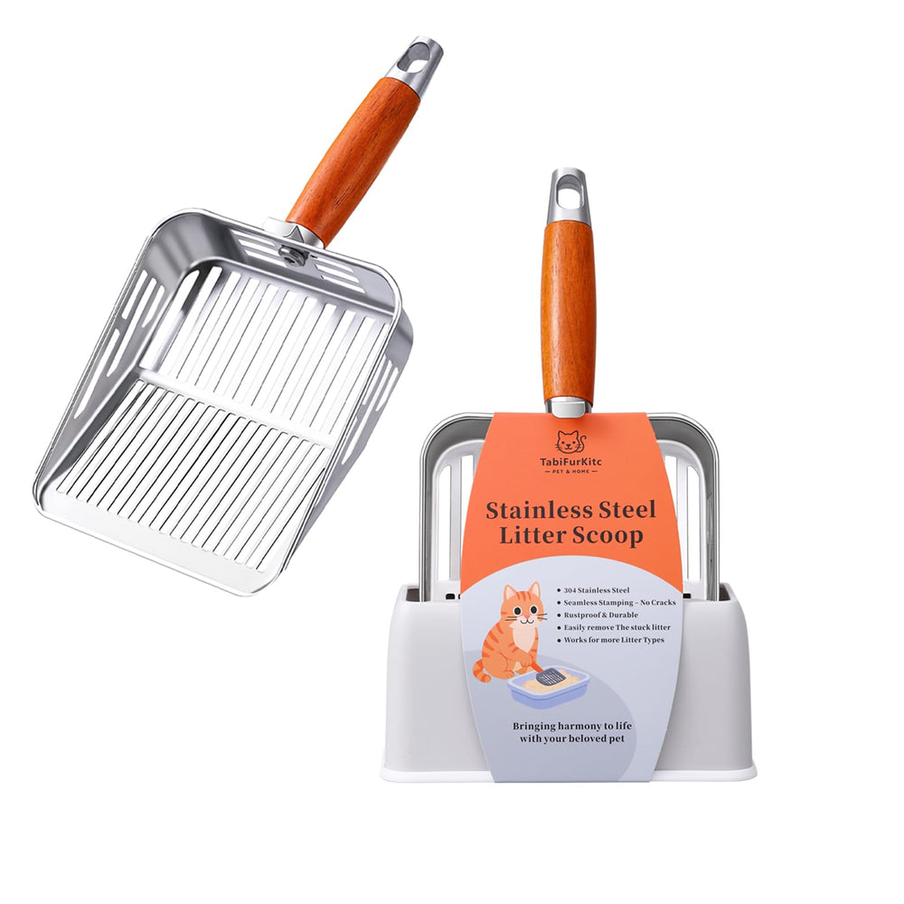TabifurKitc rustproof stainless-steel litter scoop ready for daily long-lasting use