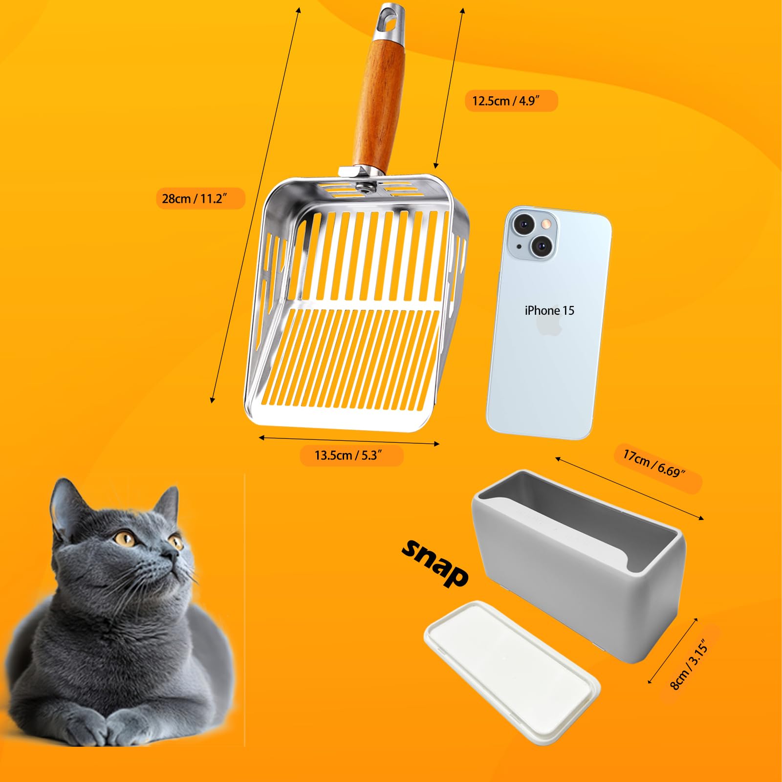 TabifurKitc scoop with hook and holder offers tidy storage after use