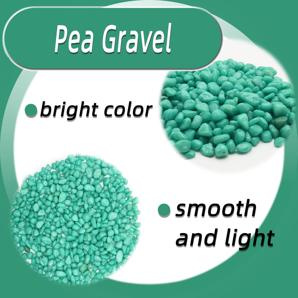 TACOLO Green Pebbles seven-color mix enhances indoor planters with vibrant accents.