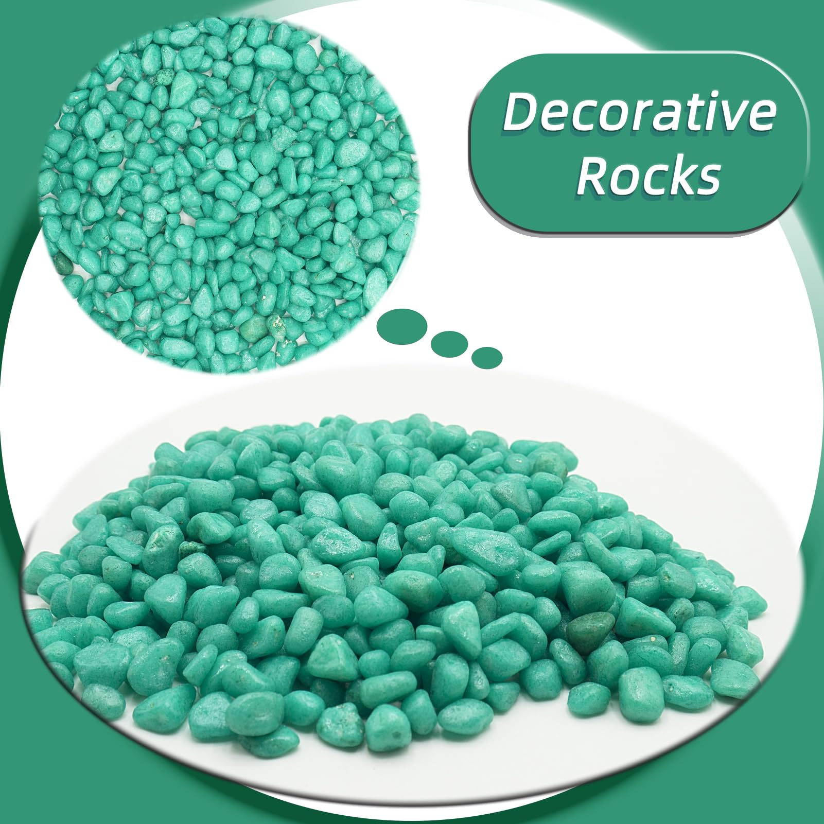 TACOLO Green Pebbles in an aquarium setup adds color and texture.