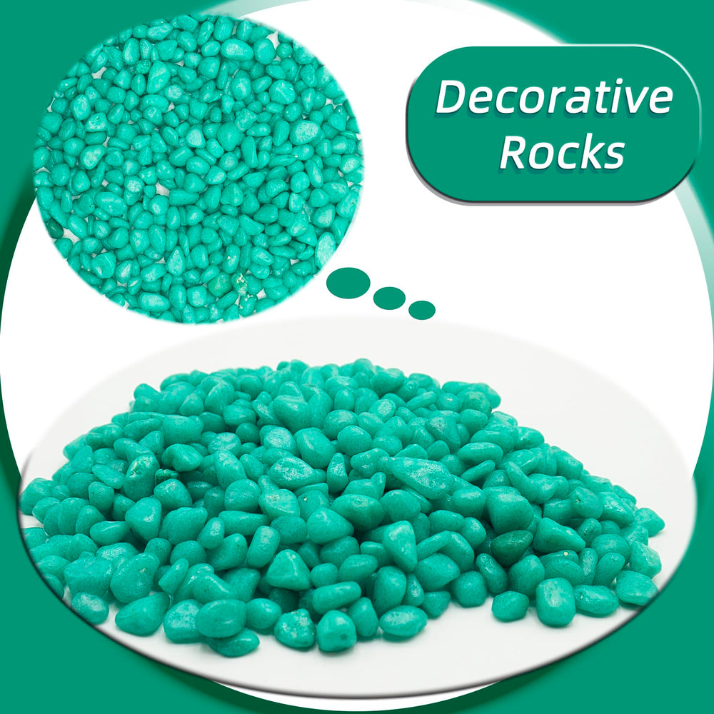 TACOLO Green Pebbles in an aquarium setup adds color and texture.