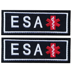 TACVEL emotional support patch with American flag on a dog harness for clear identification