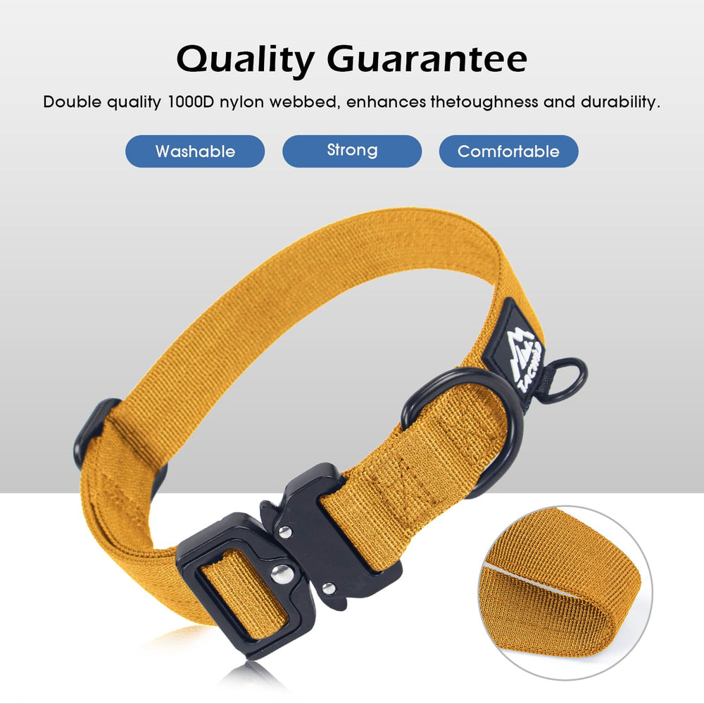 Tacwild heavy-duty dog collar size adjustment feature for secure neck fit