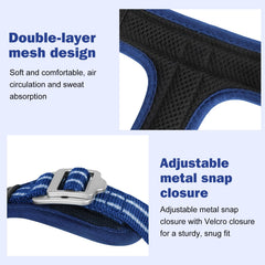 Tacwild No Pull Harness blue back padding offers cushioned support for longer wear.