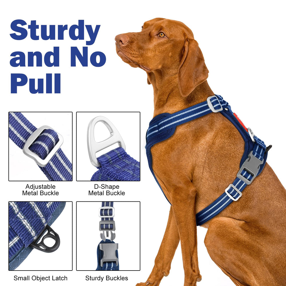 Tacwild No Pull Harness blue care instructions for easy maintenance.