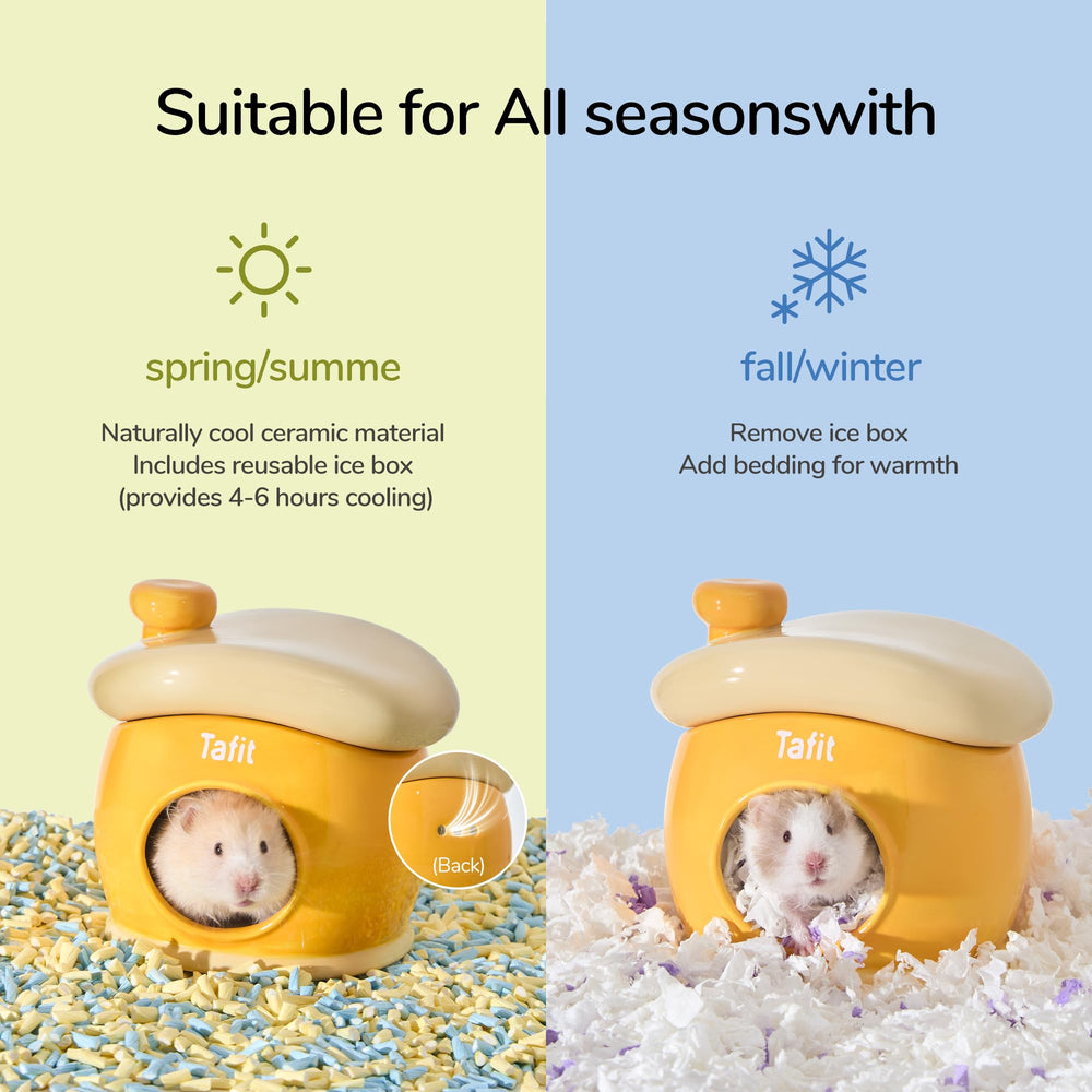 tafit Ceramic Igloo Hamster Hideout green ventilation holes—improved airflow for small pets