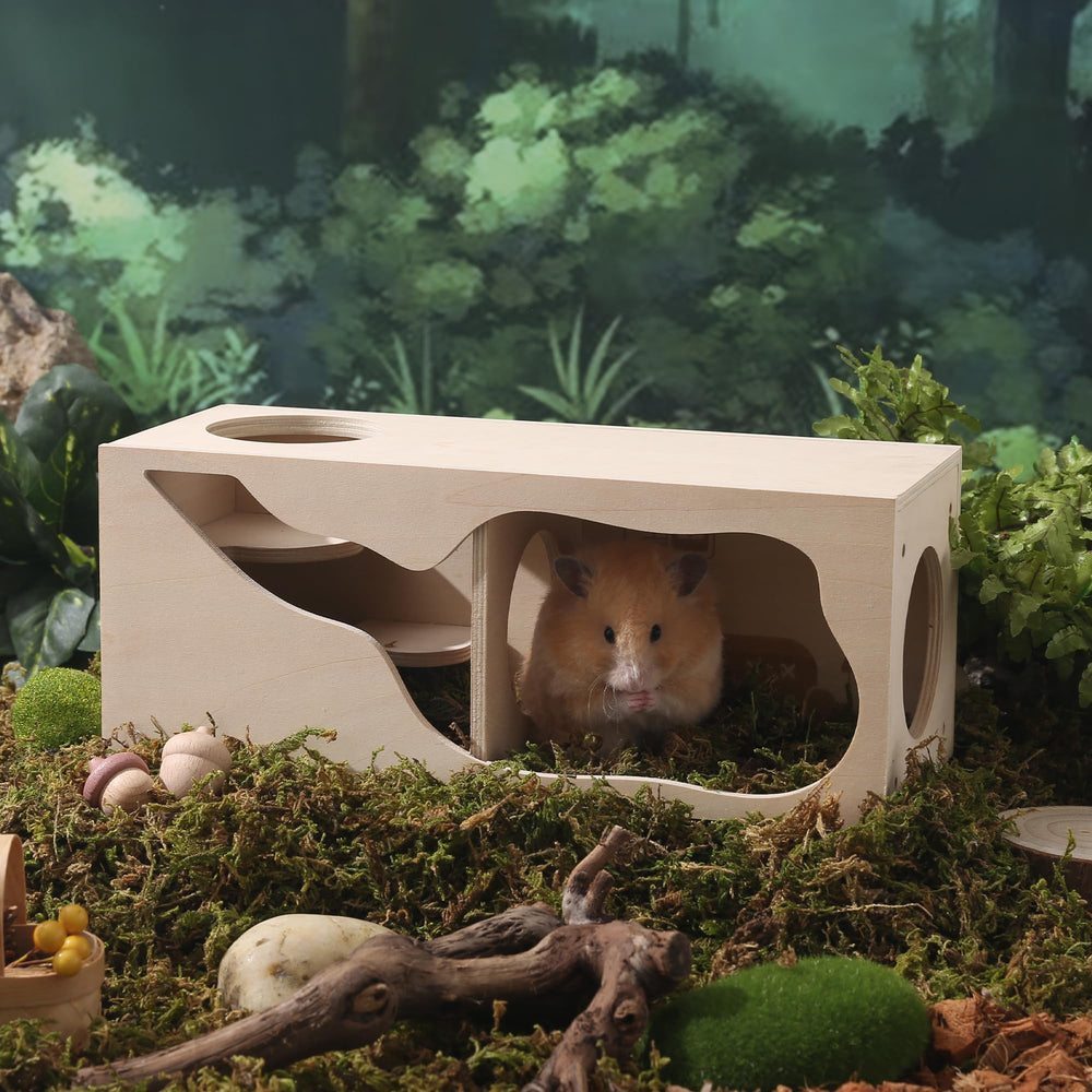 tafit hamster hideout 2-76-inch wide entrance fits multiple small pets.