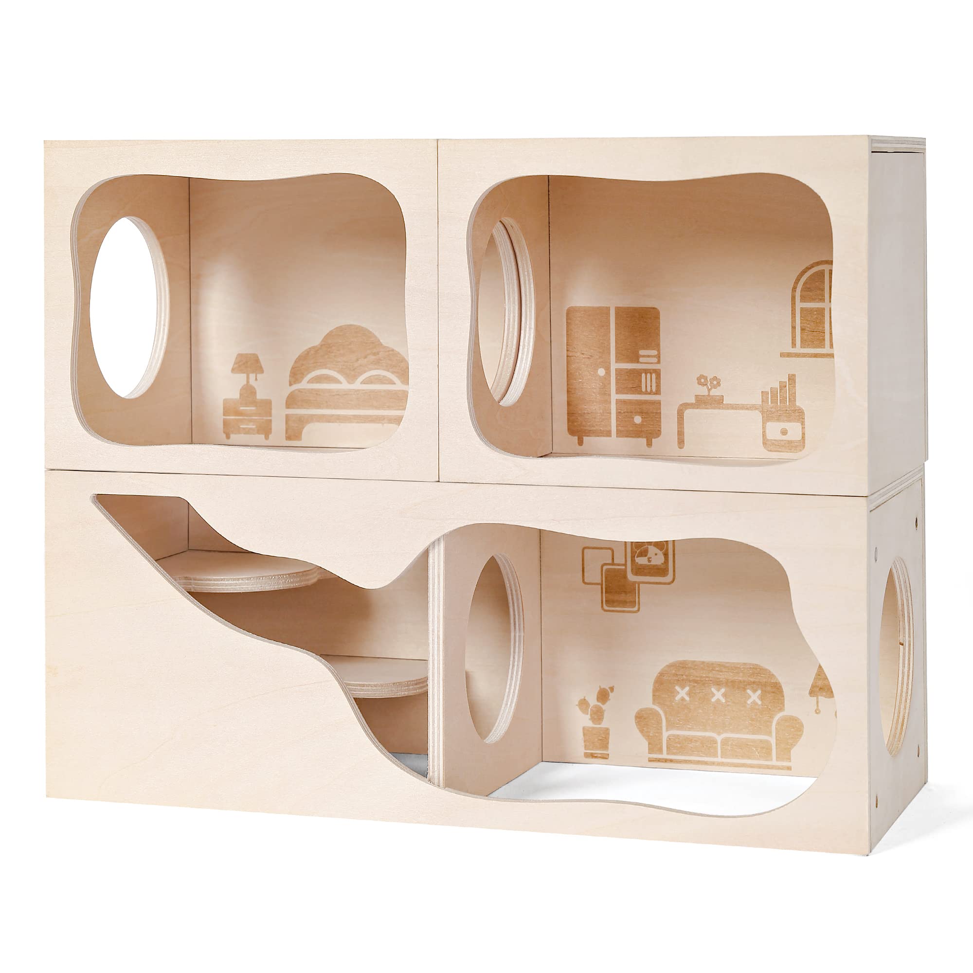tafit hamster hideout magnetic splice system enables expandable habitats.