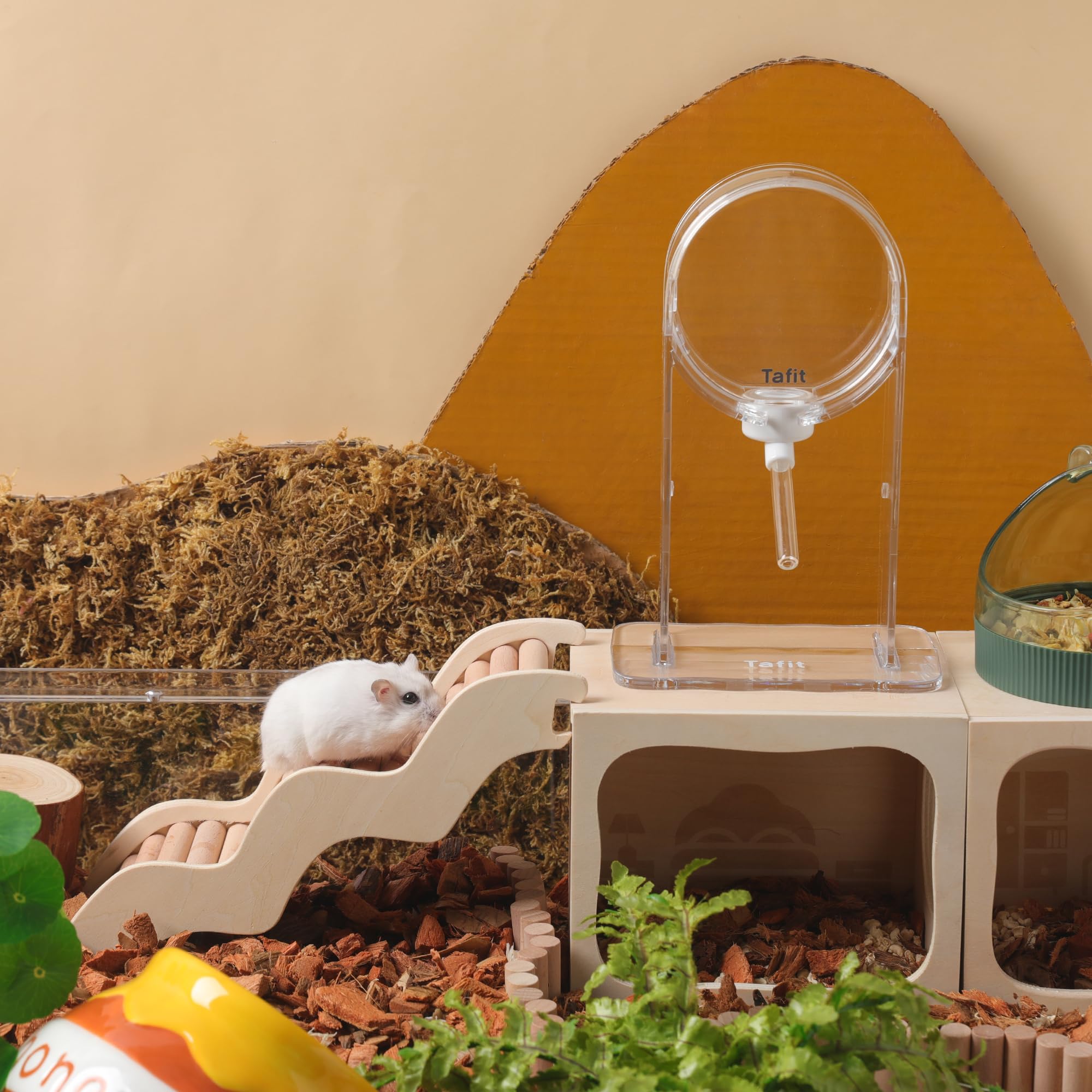 Tafit hamster ladder platform connection shows compatibility with platforms and hideouts.