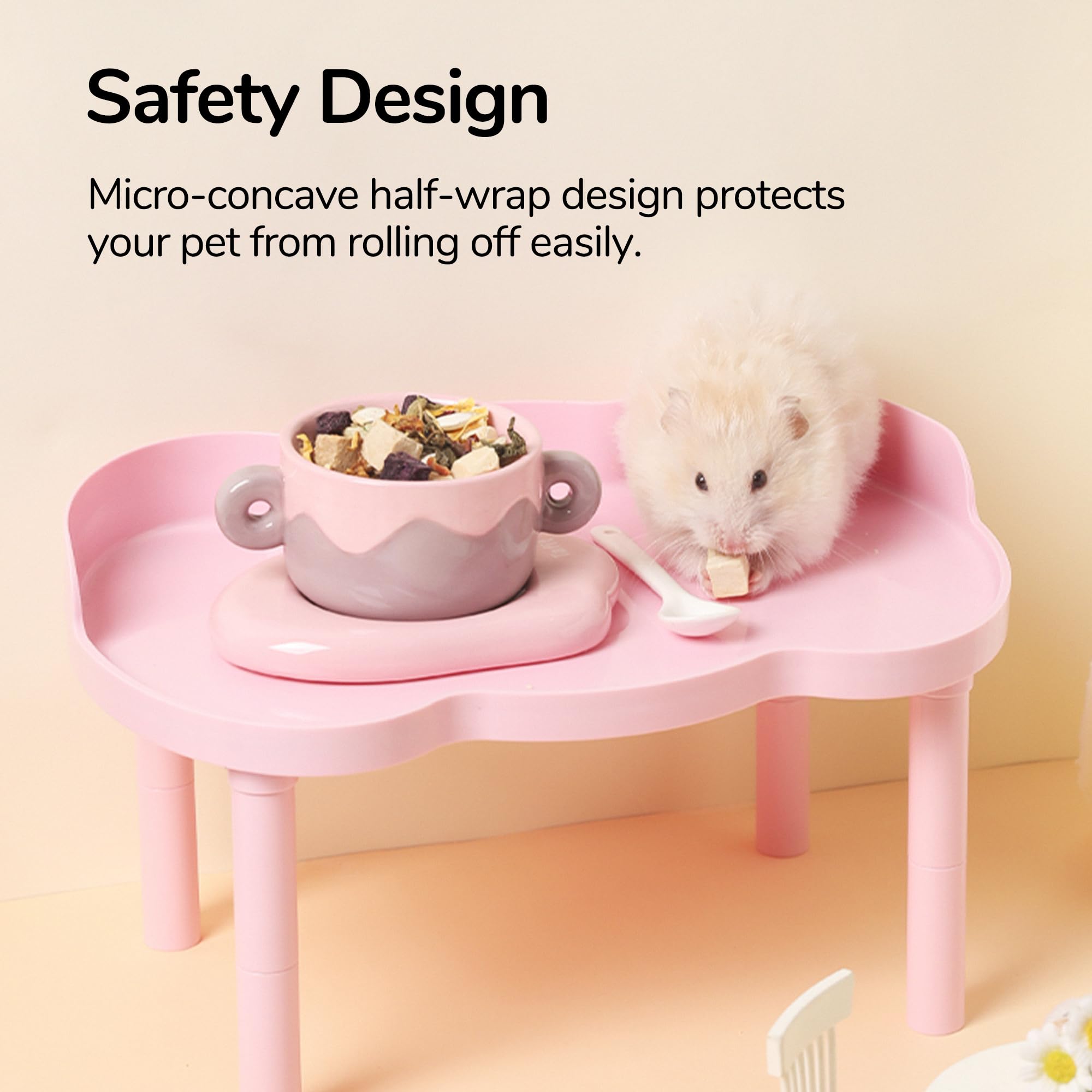 tafit hamster platform taro purple safe stable base with silicone feet.