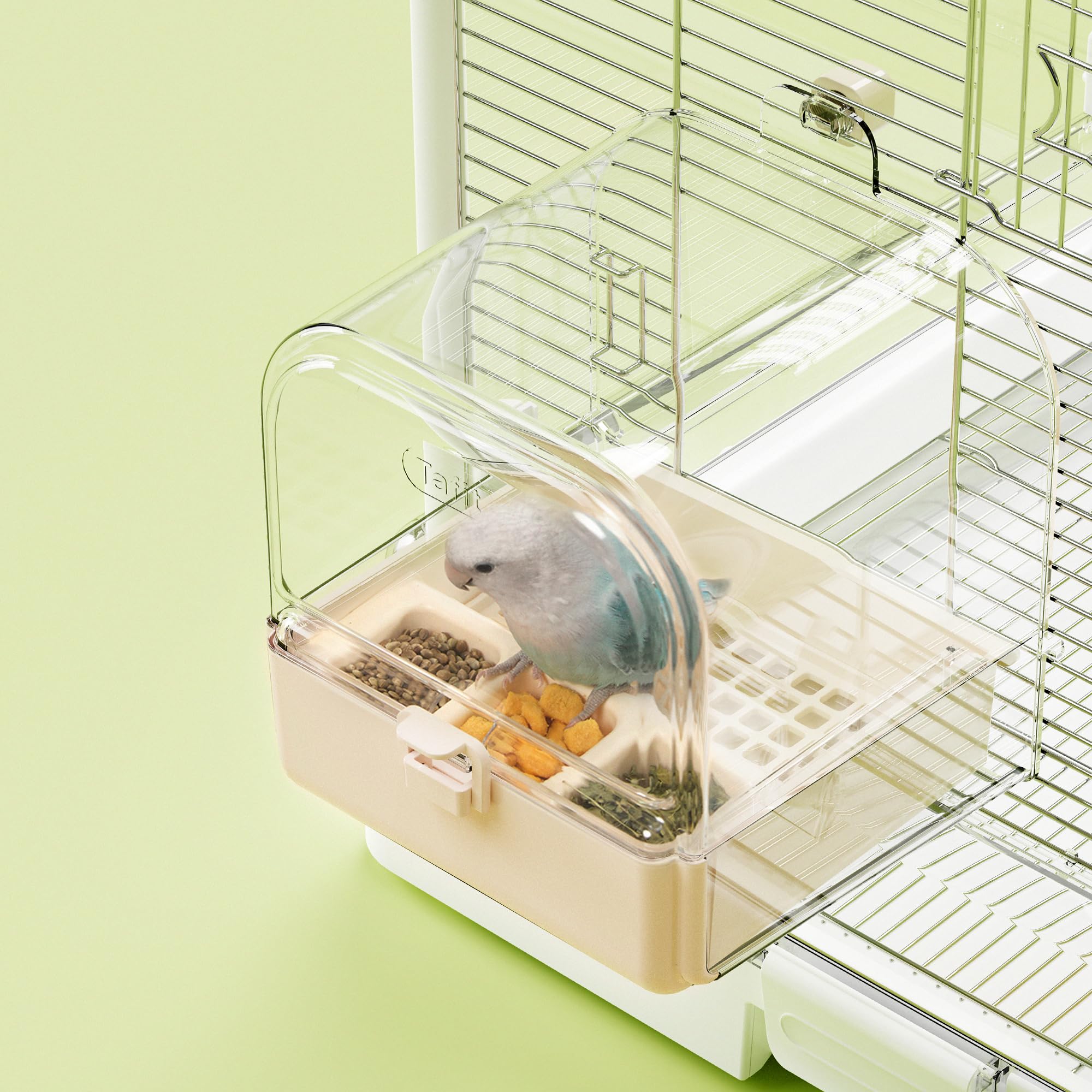 tafit hanging bird bath cage: spacious design for small birds