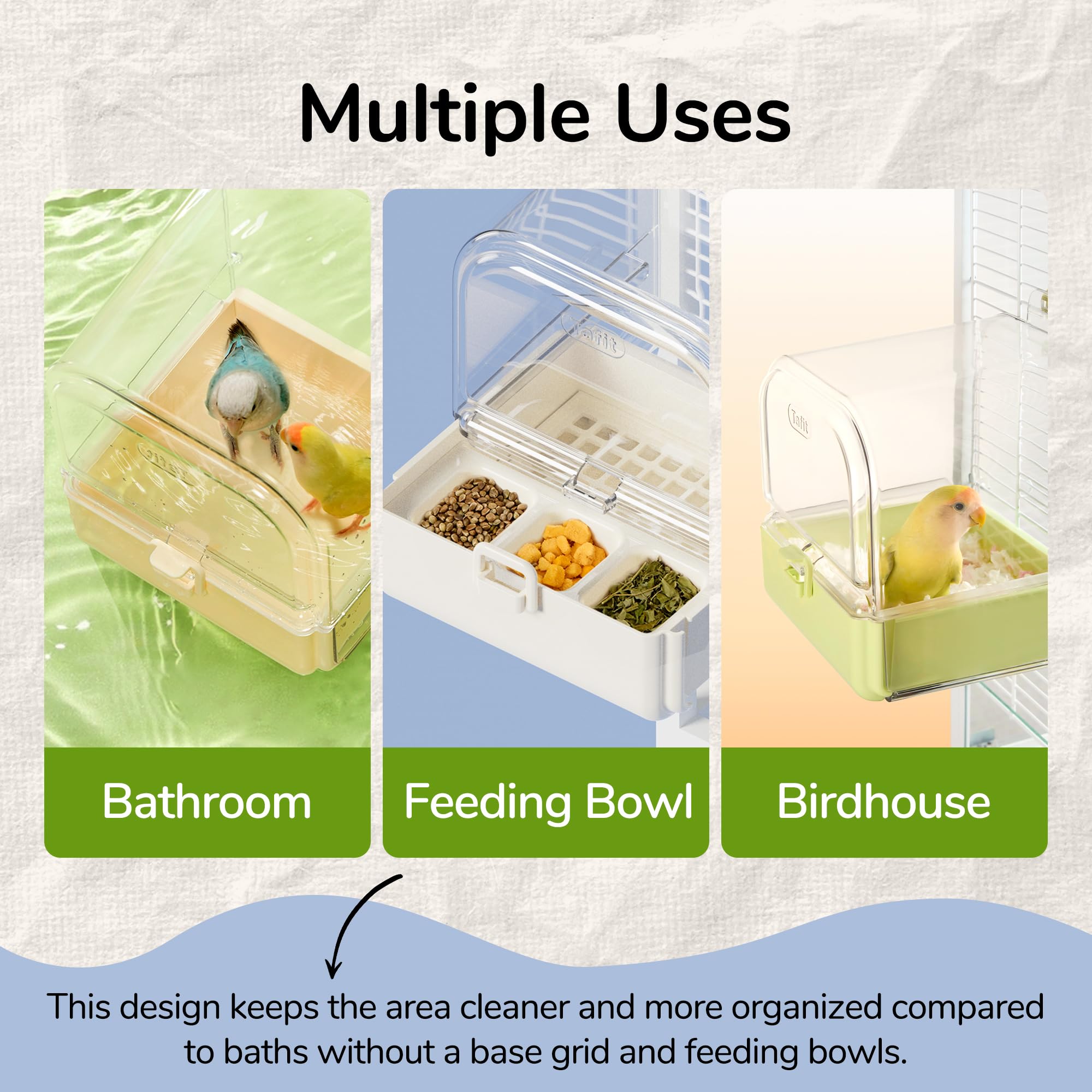 tafit mesh-bottom design illustrates quick water drainage