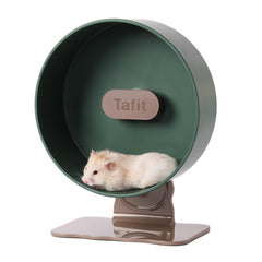Tafit Quiet Hamster Wheel 10.2-inch diameter provides silent exercise.