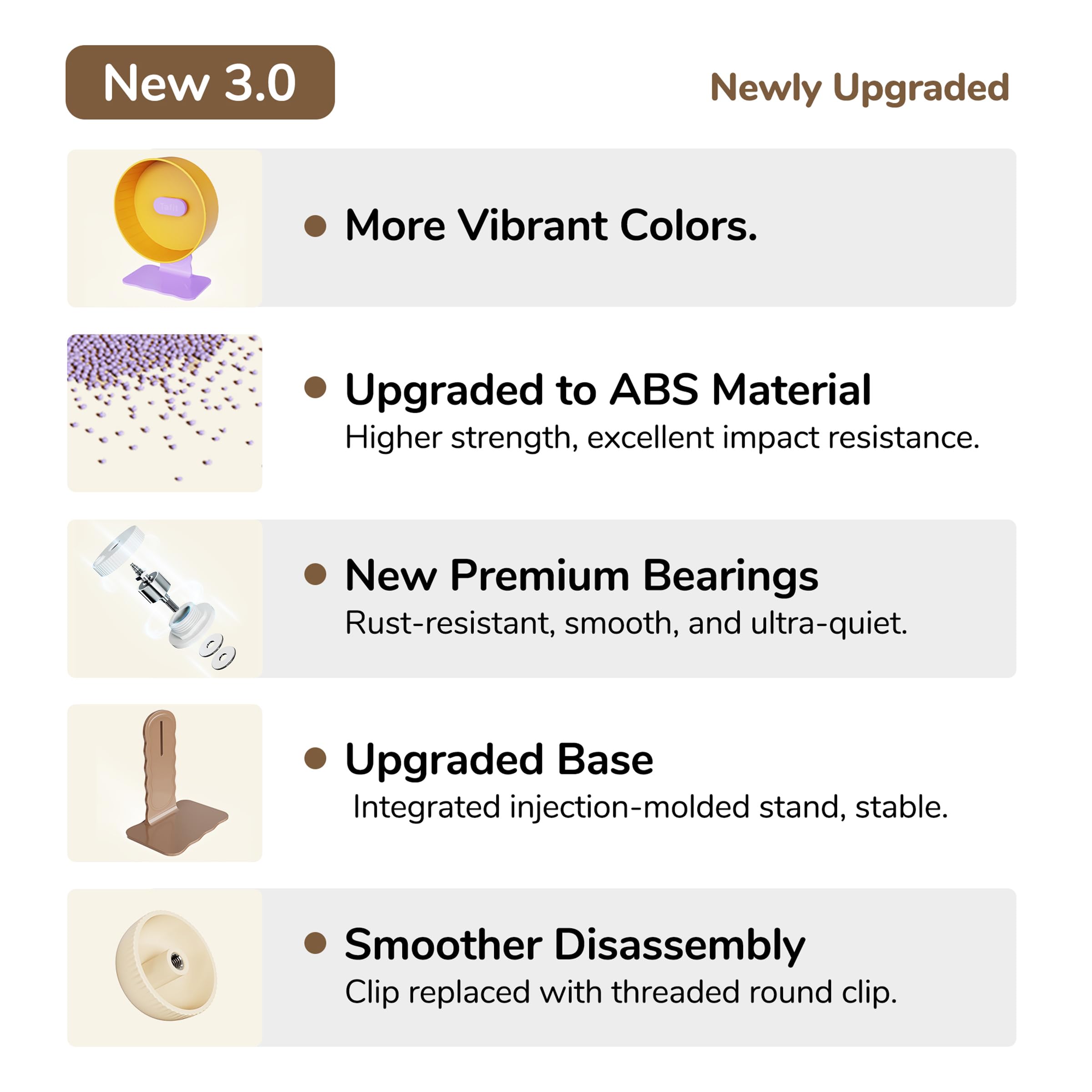 tafit-quiet-hamster-wheel-height-adjustment demonstrates adaptable height from 11 to 14.2 inches