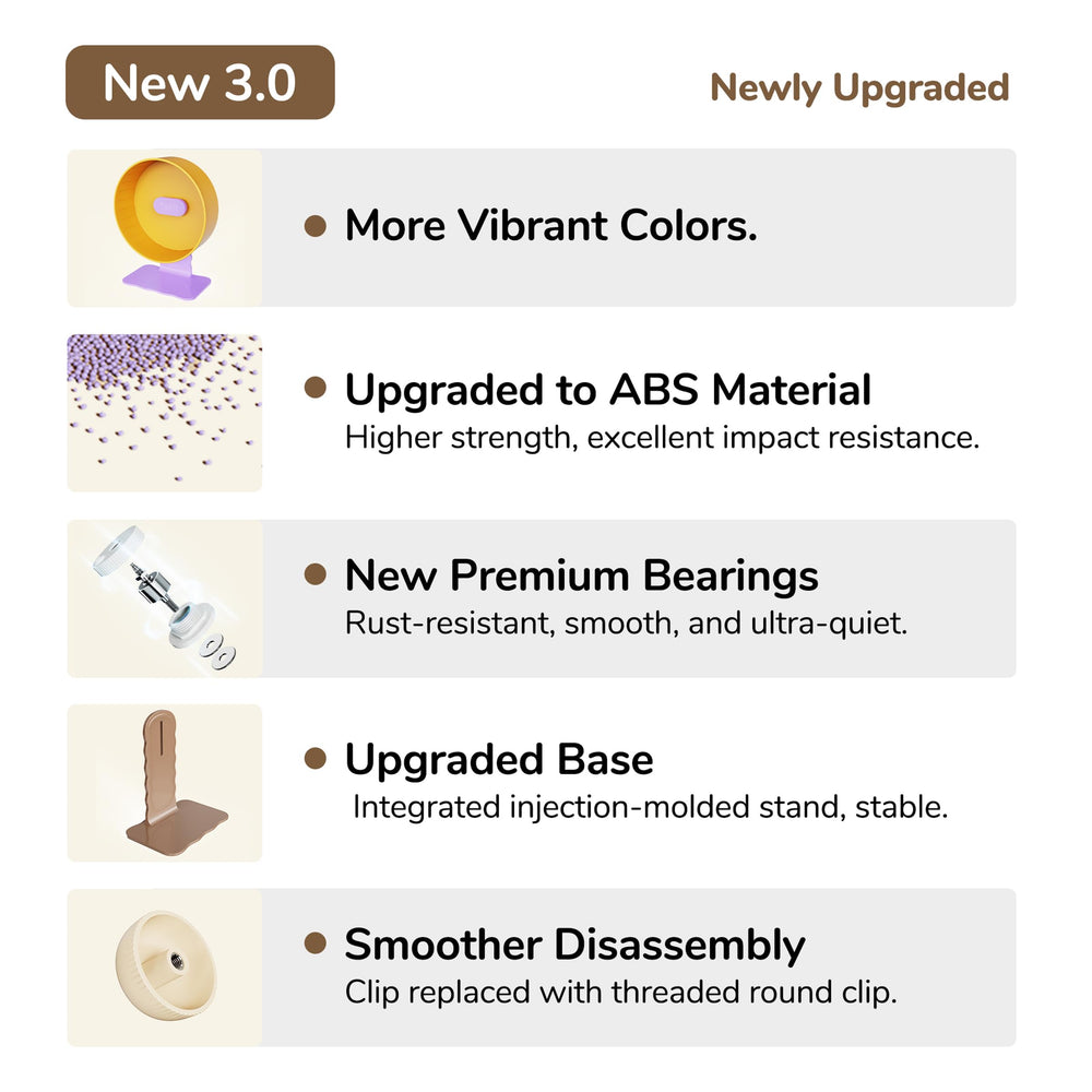 tafit-quiet-hamster-wheel-height-adjustment demonstrates adaptable height from 11 to 14.2 inches