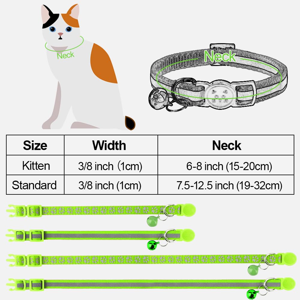 Taglory adjustable neck 7.5–12.5 inches fits growing cats comfortably.