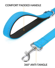 Taglory dog leash soft neoprene padded handle for comfortable grip during stronger pulls.