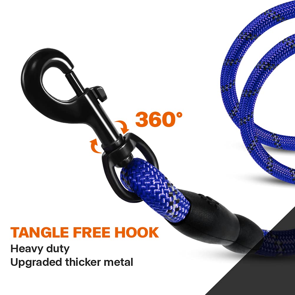 Taglory navy blue leash in use shows secure daily walking.