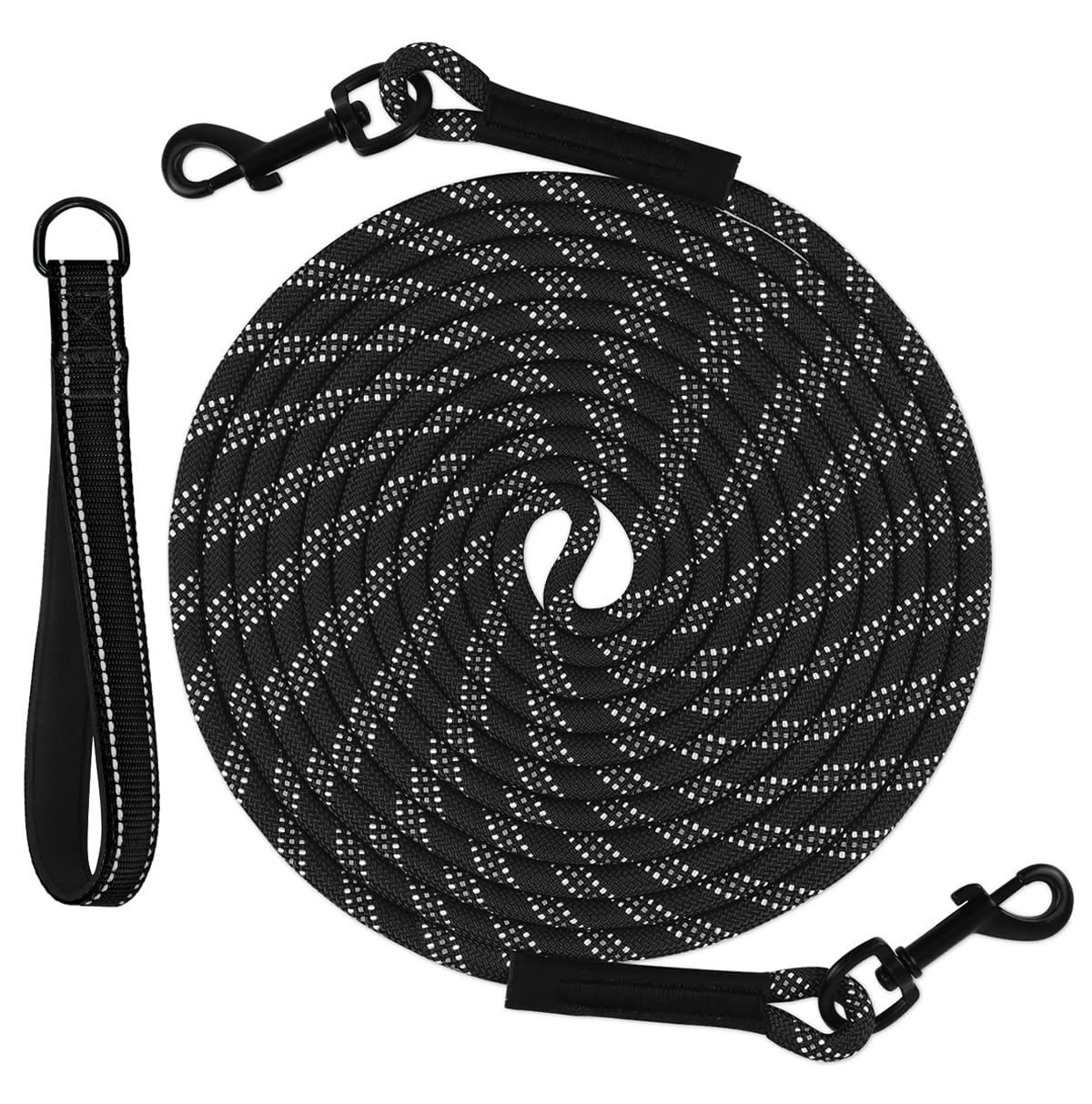 Taglory long training leash padded-handle for comfortable grip during long walks.