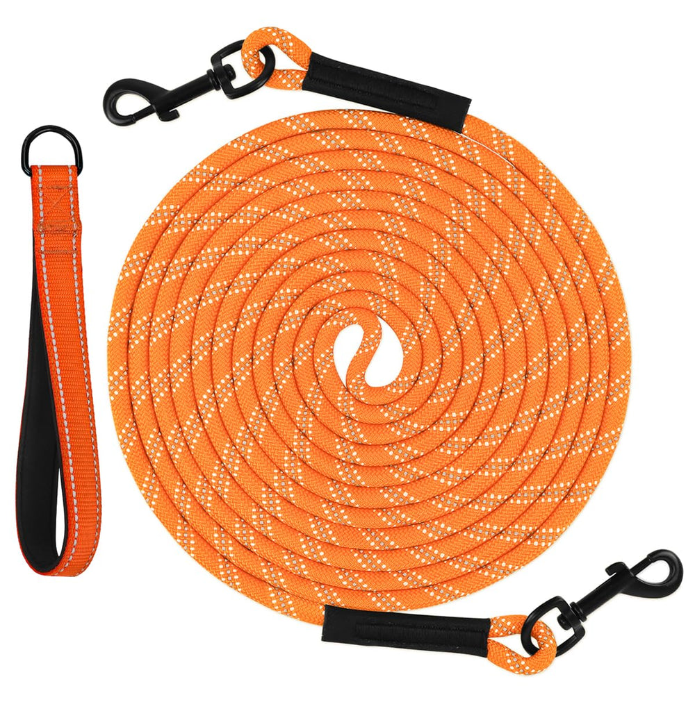 Taglory long training leash with removable padded handle for comfortable grip during training.