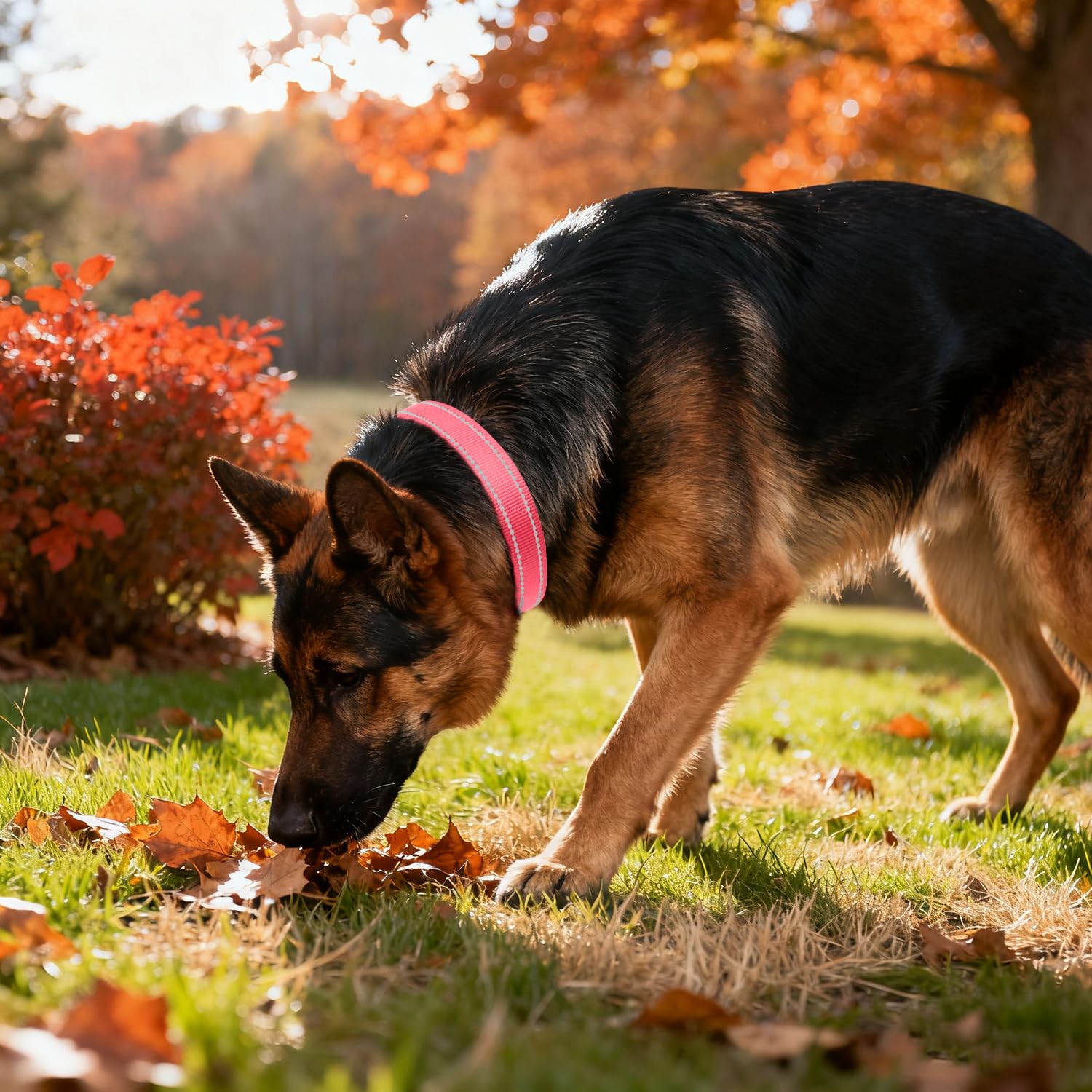 Taglory Reflective Dog Collar safety buckle closeup demonstrating secure locking