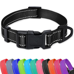 Taglory Reflective Stripe Collar enhances nighttime visibility for safe walks.