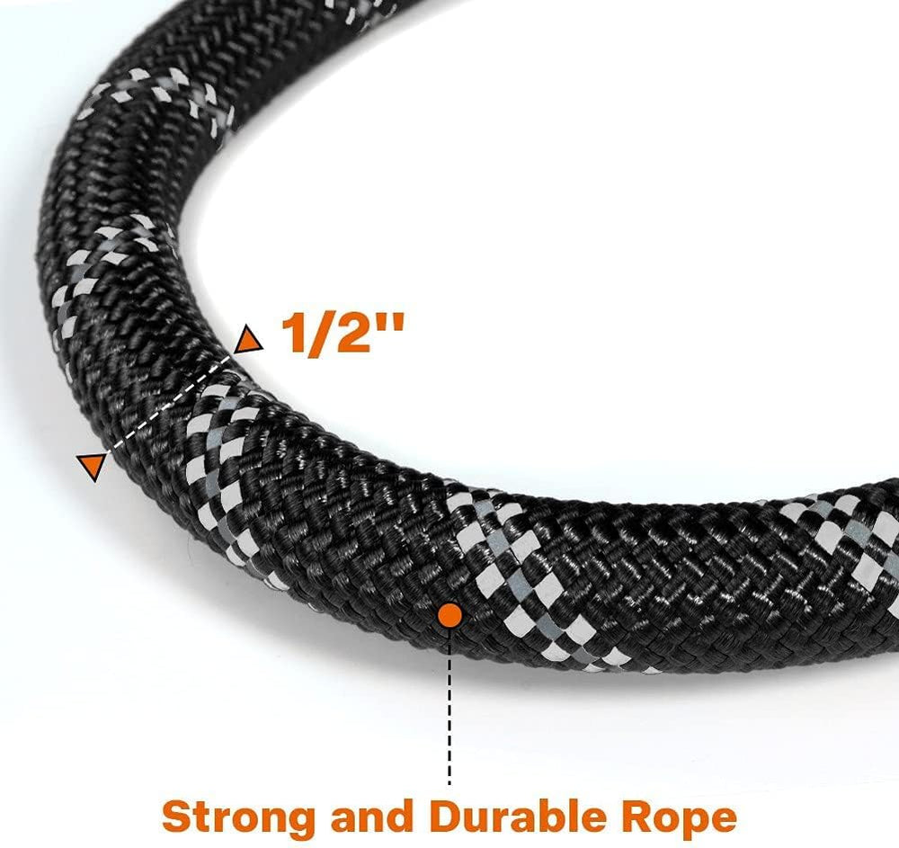 Taglory Rope Dog Leash 360 swivel clasp prevents twisting during adventures