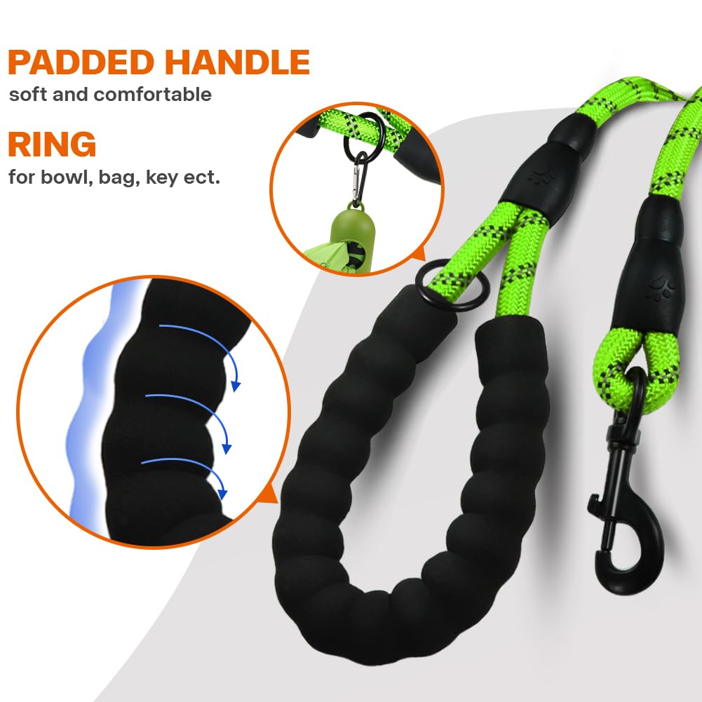 Taglory rope dog leash durable-rope construction for strength.