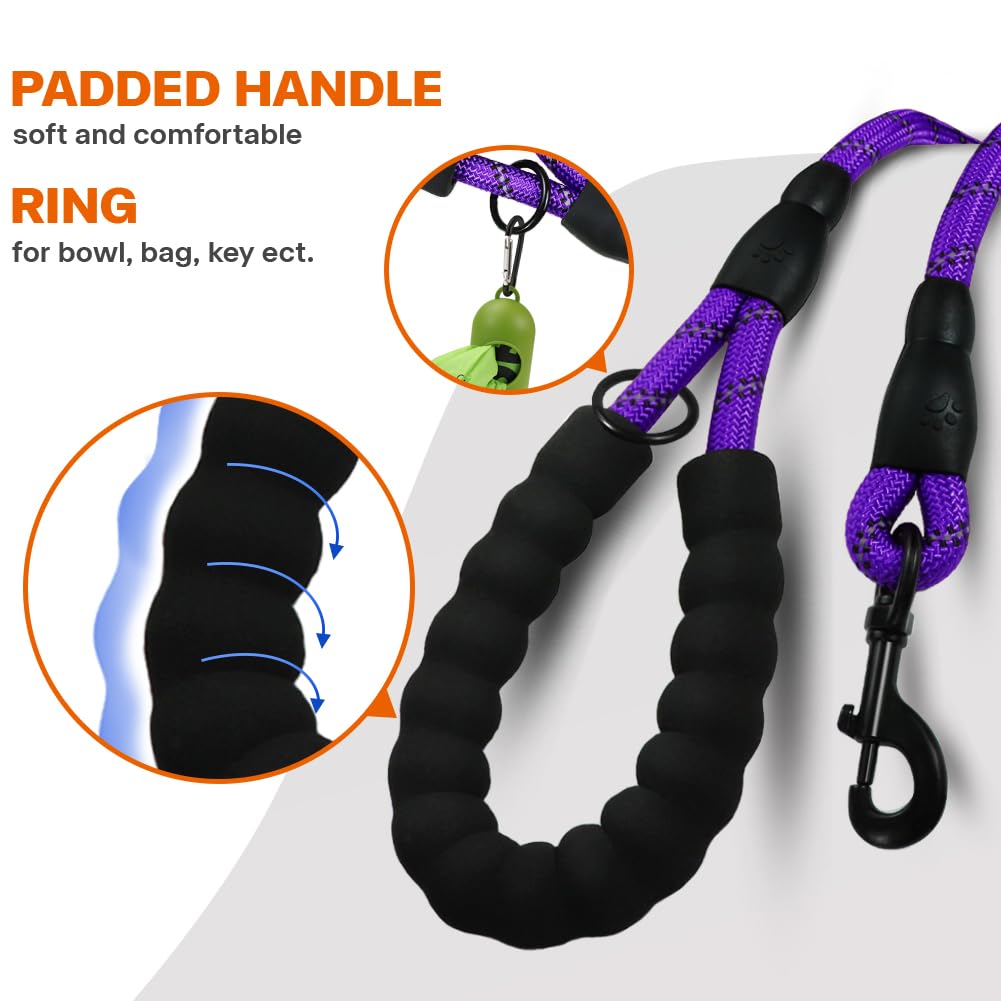 Taglory Rope Dog Leash half-inch-diameter provides sturdy control for medium to large dogs.