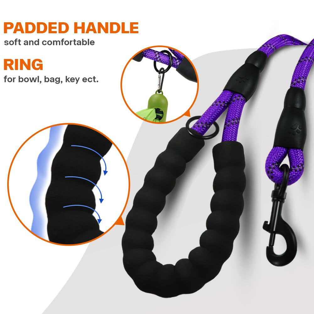 Taglory Rope Dog Leash half-inch-diameter provides sturdy control for medium to large dogs.